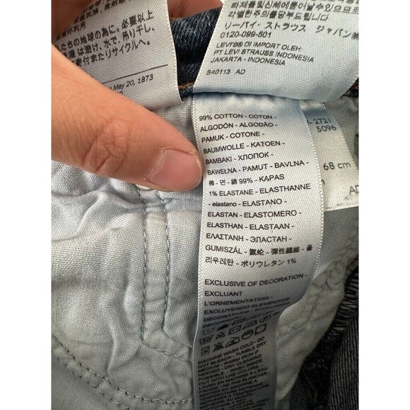 Levi's Wedgie Straight Leg Medium Wash Blue High Cotton Waisted Waist 27 27x26 - Picture 8 of 9